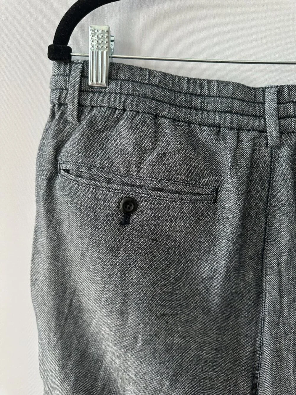 Banana Republic Gray Athletic Linen Blend Men's 32W 30L Pants